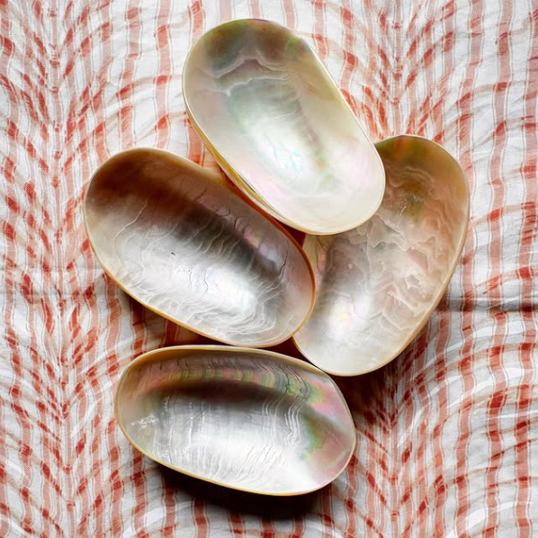 Set of 4 Mother of Pearl Caviar Cellars
