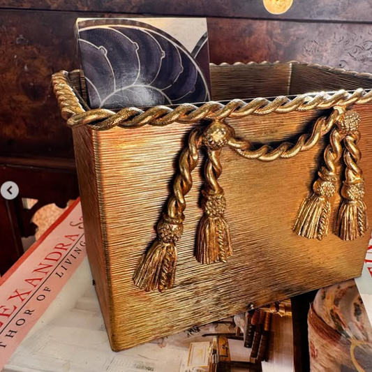 Gilt Brass Rope and Tassel Holder