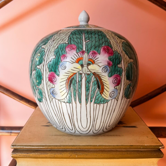 Bok Choy Famille Verte Ginger Jar