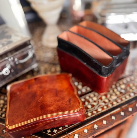 Italian Leather Card Box