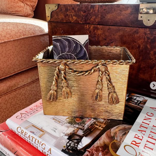 Gilt Brass Rope and Tassel Holder