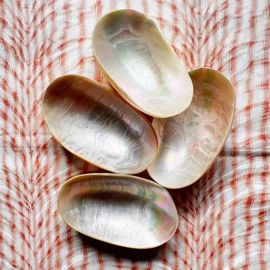 Set of 4 Mother of Pearl Caviar Cellars