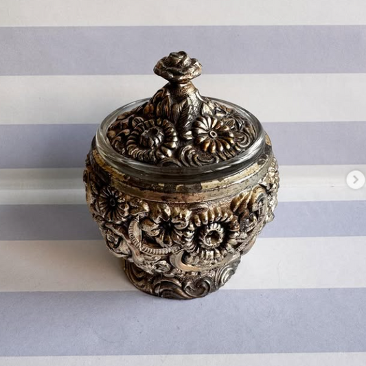 Silverplate Condiment Jar
